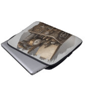 Dampfmaschine - Vintage Schatztruhe Laptopschutzhülle (Vorne Knopf)