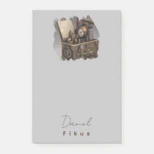 Dampfmaschine - Vintage Schatztruhe Post-it Klebezettel