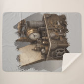 Dampfmaschine - Vintage Schatztruhe Sherpadecke (Vorderseite (Horizontal))