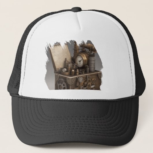 Dampfmaschine - Vintage Schatztruhe Truckerkappe (Vorderseite)