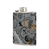 Dampfmaschine (Vollfarbe) Flachmann (Links)