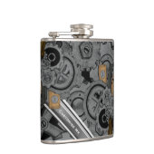 Dampfmaschine (Vollfarbe) Flachmann (Rechts)