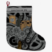 Dampfmaschine (Vollfarbe) Großer Weihnachtsstrumpf (Vorderseite)