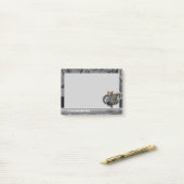 Dampfmaschine (Vollfarbe) Post-it Klebezettel (Auf Schreibtisch)