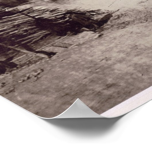 Dampfmaschinen auf dem Mississippi (b/w-Foto) Poster (Ecke)