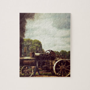 Dampfmaschinen aus alter Zeit, Traktoren aus alter Puzzle