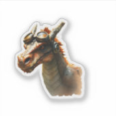 Dampfmaschinen-Drache Aufkleber (Vorderseite)