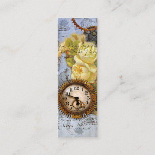 Dampfmaschinen-Zeitmaschine-Taschenuhr-Geschäftska Mini Visitenkarte