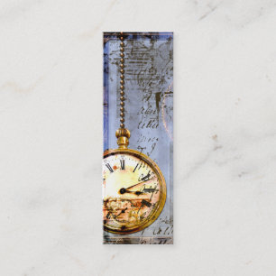 Dampfmaschinen-Zeitmaschine-Taschenuhr-Geschäftska Mini Visitenkarte