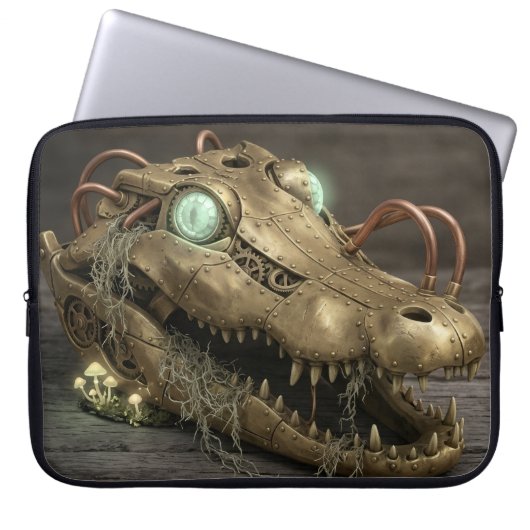 Dampfmechanischer Industrie-Alligator Laptopschutzhülle (Vorderseite)