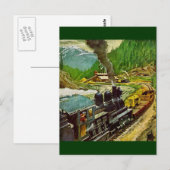 Dampfmotor Postkarte (Vorne/Hinten)