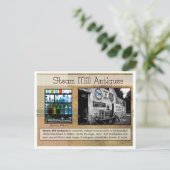 Dampfmühle Antiquitäten Postkarte (Stehend Vorderseite)