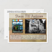 Dampfmühle Antiquitäten Postkarte (Vorne/Hinten)