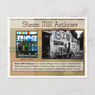 Dampfmühle Antiquitäten Postkarte