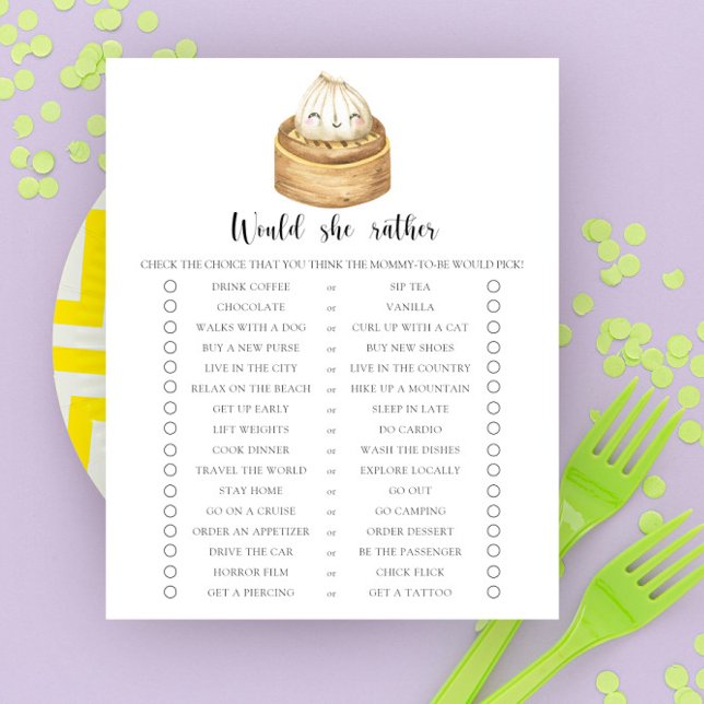 Dampfnudel - Würde sie eher Babyshower-Spiel (Von Creator hochgeladen)