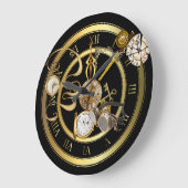 Dampfpanik-Zeit Große Wanduhr (Winkel)