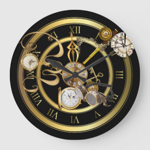 Dampfpanik-Zeit Große Wanduhr