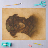 Dampfpanther-Aviator-Mops-Decoupage Seidenpapier (Basteln)