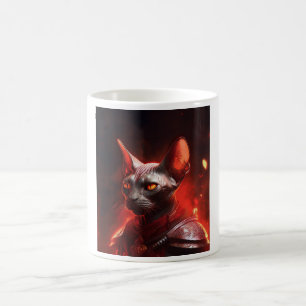 Dampfpanther-Sphinx-Katzenkrieger sieht wild aus Kaffeetasse