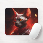 Dampfpanther-Sphinx-Katzenkrieger sieht wild aus Mousepad (Mit Mouse)