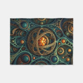 Dampfpanzer Mechanischer Orb Komplex Zahnrad Wirbe Fleecedecke (Vorderseite (Horizontal))
