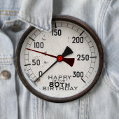 Dampfpunk-Altmanometer 80. Geburtstag-Taste Button (Beispiel)