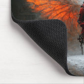 Dampfpunk-Feuerdemon Mousepad (Ecke)