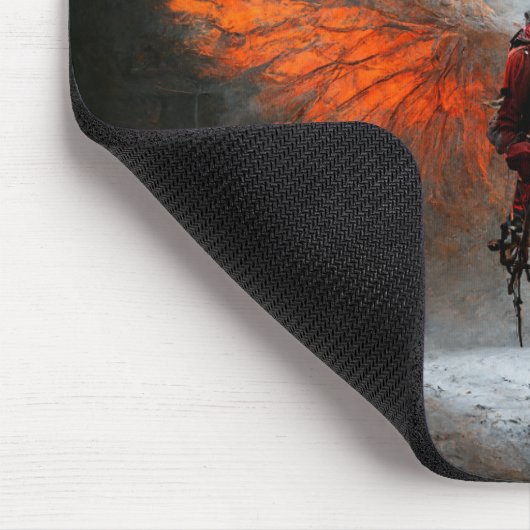 Dampfpunk-Feuerdemon Mousepad (Ecke)