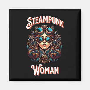 Dampfpunk-Frau Magnet