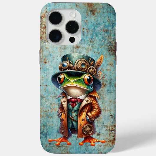 Dampfpunk-Frosch Case-Mate iPhone Hülle (Rückseite)