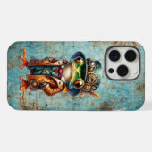 Dampfpunk-Frosch iPhone Hülle (Rückseite (Horizontal))