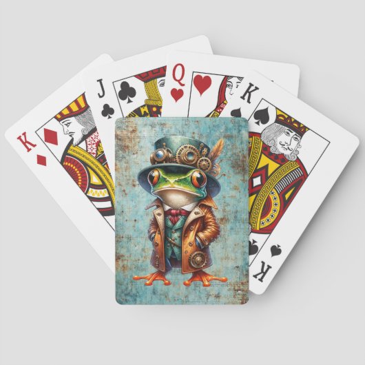 Dampfpunk-Frosch Spielkarten (Rückseite)