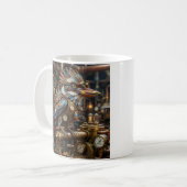 Dampfpunk-Kookaburra Kaffeetasse (Vorderseite Links)