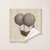 Dampfpunk-Luftschiff-Handtuch-Set Badhandtuch Set (Waschlappen)