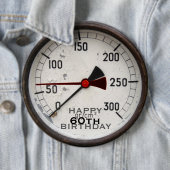 Dampfpunk Old Manometer 60. Geburtstag Button (Beispiel)