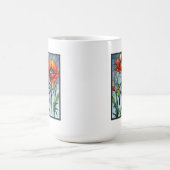 Dampfpunk-Spinne-Buntglas-Mohn-Auge-Kunst Kaffeetasse (Mittel)