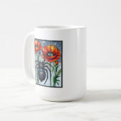 Dampfpunk-Spinne-Buntglas-Mohn-Auge-Kunst Kaffeetasse (Vorderseite Links)
