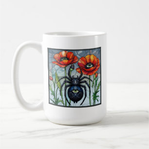 Dampfpunk-Spinne-Buntglas-Mohn-Auge-Kunst Kaffeetasse