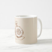 Dampfpunk Stoppuhr Kaffeetasse (VorderseiteRechts)