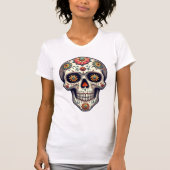 Dampfpunk-Zuckerschädel T-Shirt (Vorderseite)