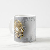 Dampfpunkkopf mit Manometer Kaffeetasse (Vorderseite Links)
