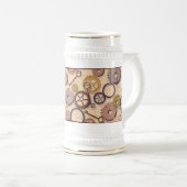 Dampfrad, Getriebe, Schlüssel, Alte Ölfarbe Bierglas (VorderseiteRechts)