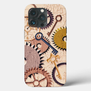 Dampfrad, Getriebe, Schlüssel, Alte Ölfarbe Case-Mate iPhone Hülle