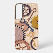 Dampfrad, Getriebe, Schlüssel, Alte Ölfarbe Samsung Galaxy Hülle (Rückseite)