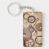 Dampfrad, Getriebe, Schlüssel, Alte Ölfarbe Schlüsselanhänger (Vorderseite)