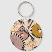 Dampfrad, Getriebe, Schlüssel, Alte Ölfarbe Schlüsselanhänger (Rückseite)