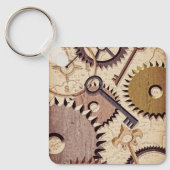 Dampfrad, Getriebe, Schlüssel, Alte Ölfarbe Schlüsselanhänger (Vorderseite)