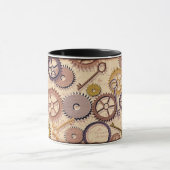 Dampfrad, Getriebe, Schlüssel, Alte Ölfarbe Tasse (Zentrum)