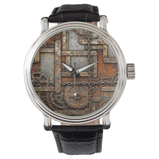 Dampfräderuhr Armbanduhr (Vorderseite)