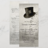 Dampframarkt-Zirkuszylinder-Hochzeitsprogramm Programm (Vorne/Hinten)